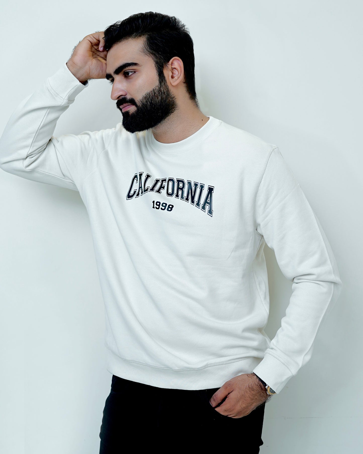 California Cream White Sweatshirt