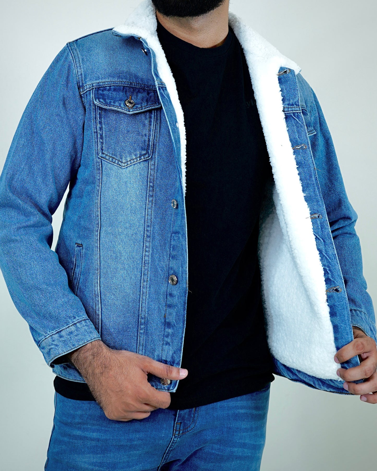 Whool Lined Denim Jacket