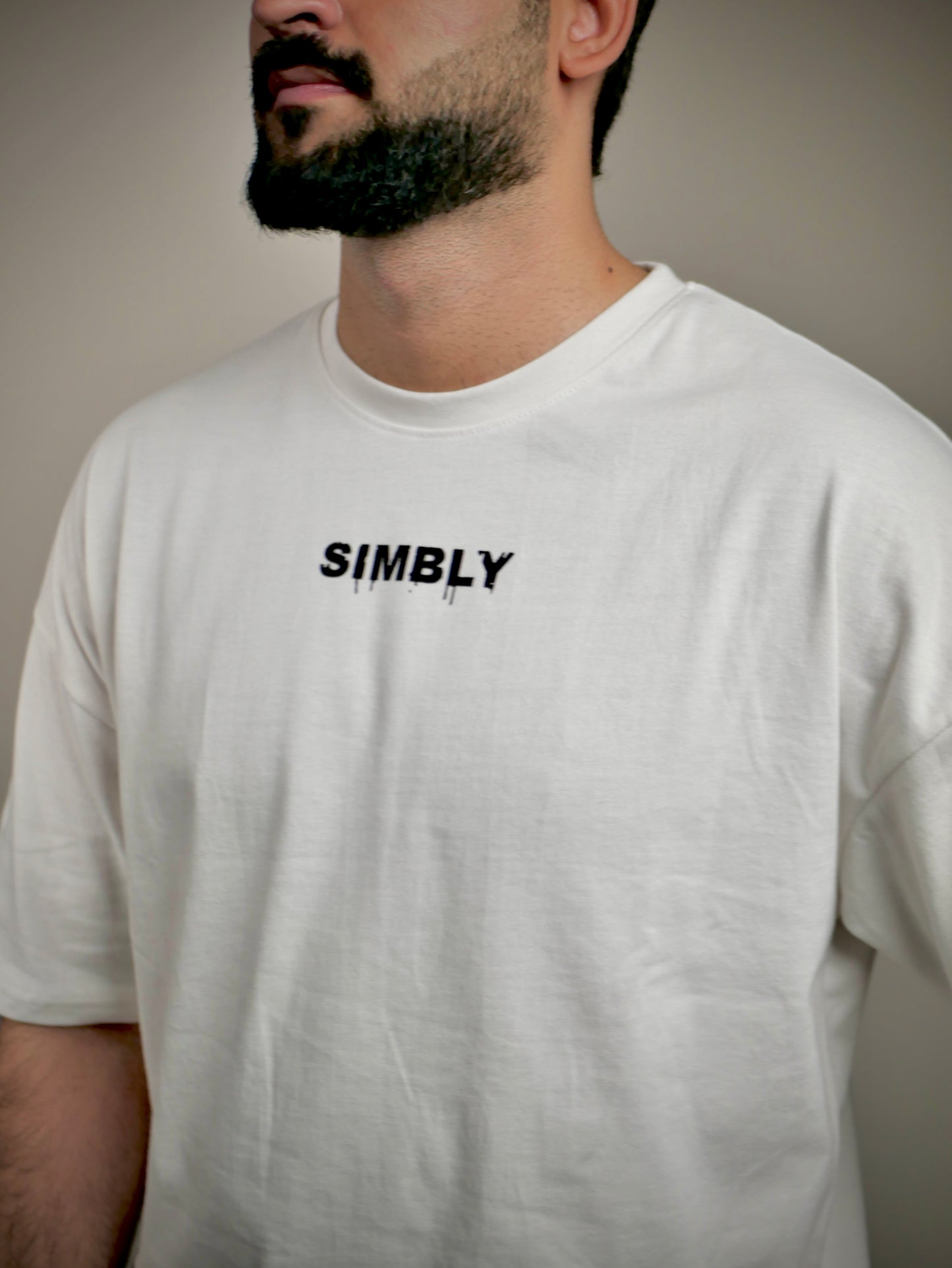 Simbly Ferion White Oversized Tee