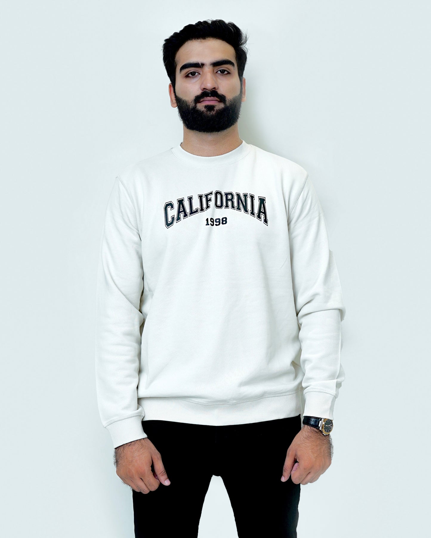 California Cream White Sweatshirt