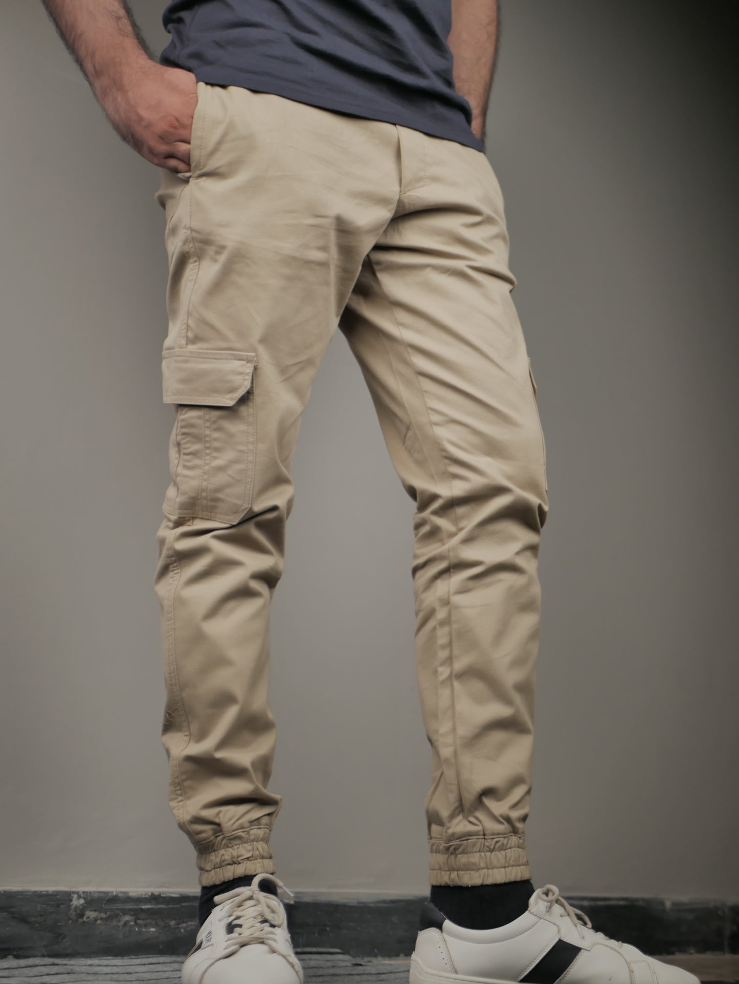 Beige Cargo Trouser